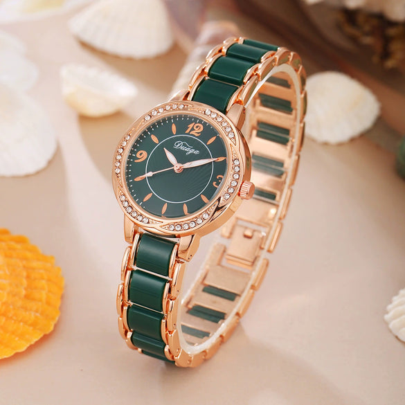 Women Quartz Watch Casual Lace Round Alloy Jewelry