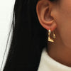 Women's 925 Silver Needle Glossy Earrings