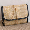 Women'S Straw Solid Color Vacation Square Flip Cover Square Bag