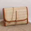 Women'S Straw Solid Color Vacation Square Flip Cover Square Bag
