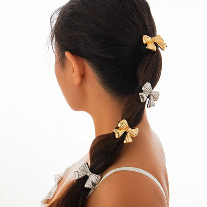 Women'S Basic Flower Imitation Pearl Alloy Hair Tie