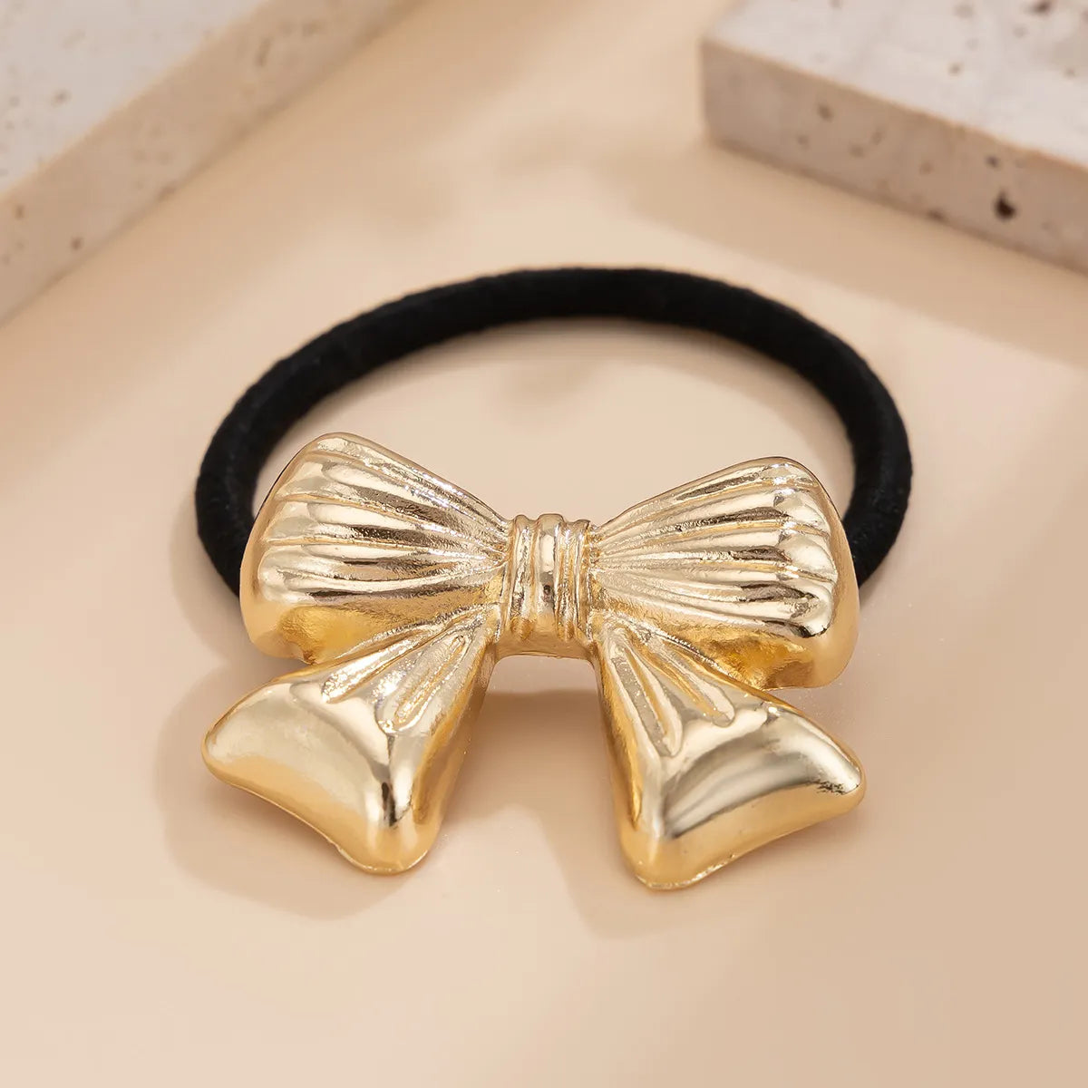 Women'S Basic Flower Imitation Pearl Alloy Hair Tie