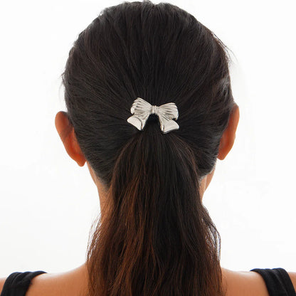 Women'S Basic Flower Imitation Pearl Alloy Hair Tie