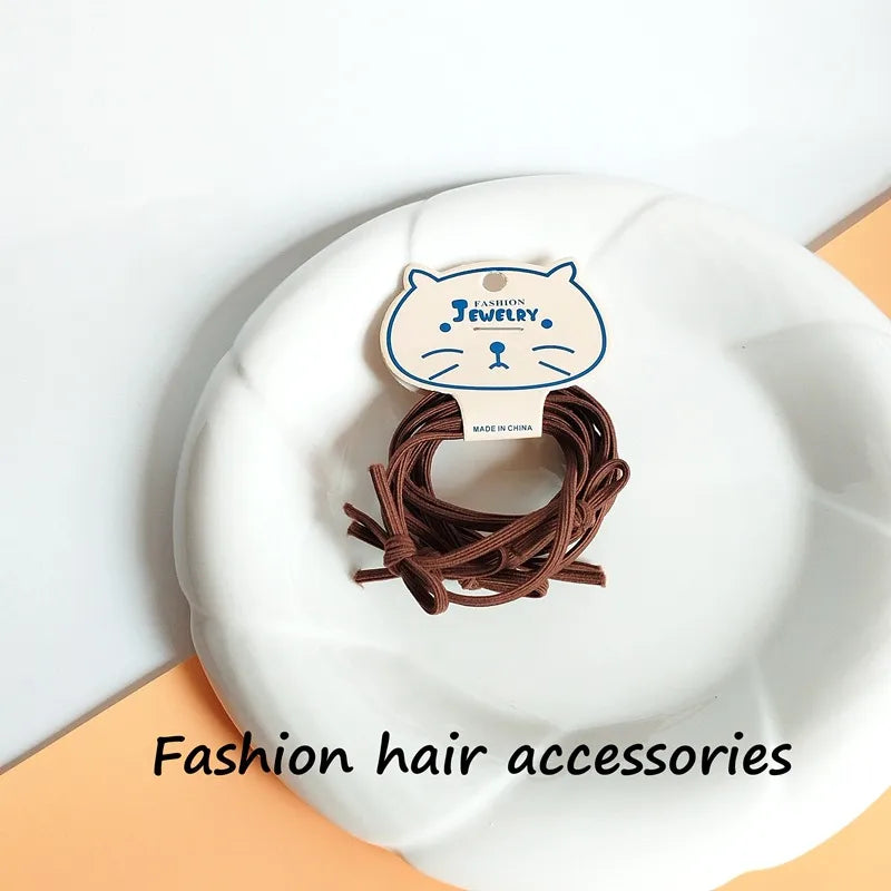 Women'S Basic Modern Style Classic Style Solid Color Cloth Elastic String Hair Tie