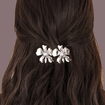 Women'S Basic Simple Style Classic Style Flower Metal Plating Hair Clip