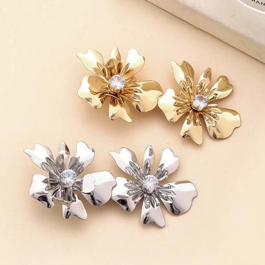 Women'S Basic Simple Style Classic Style Flower Metal Plating Hair Clip