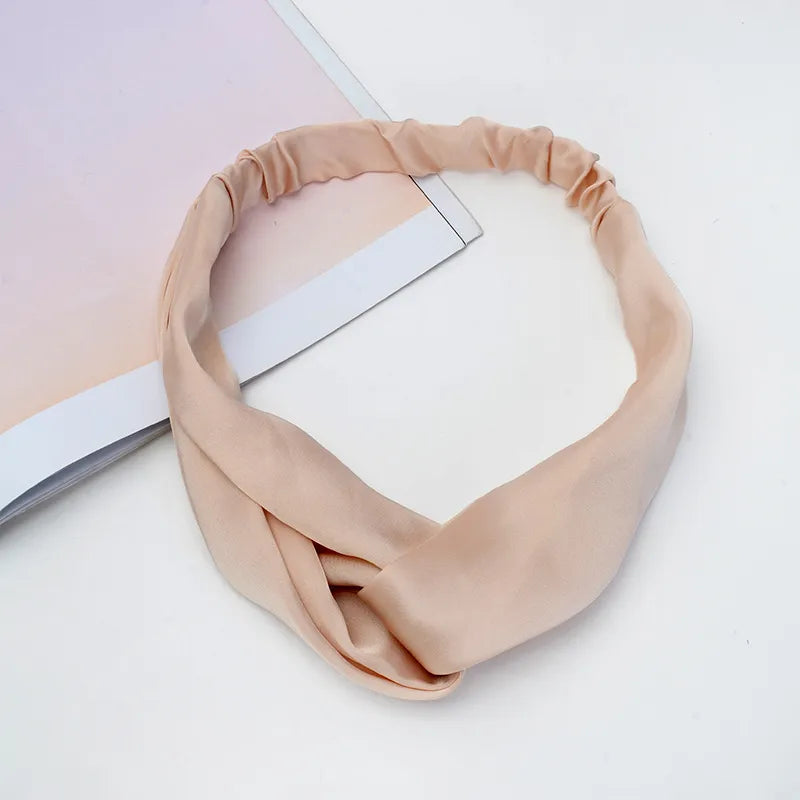 Women'S Basic Simple Style Solid Color Cloth Hair Band