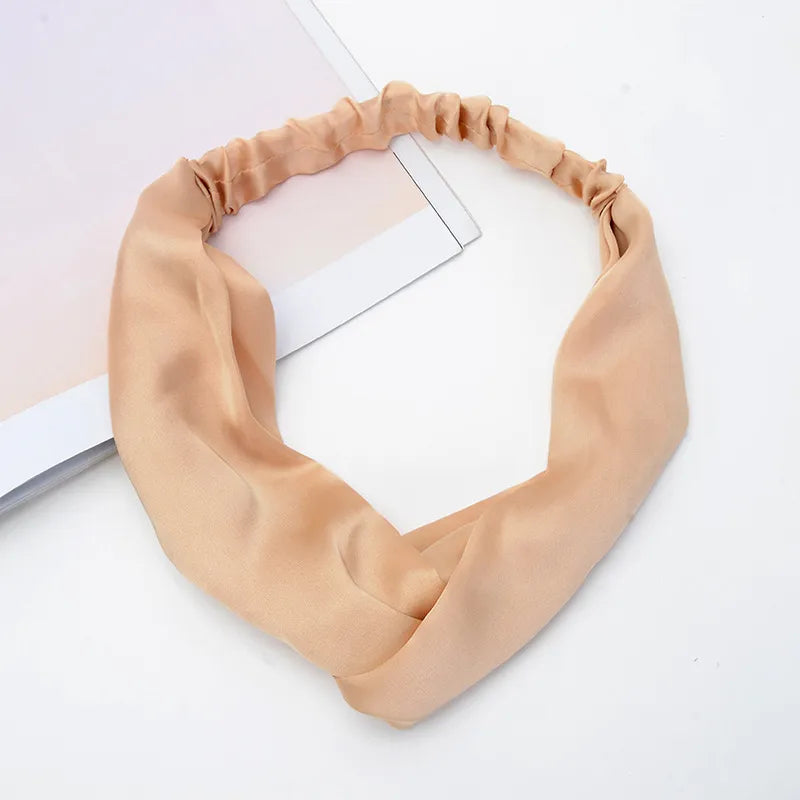 Women'S Basic Simple Style Solid Color Cloth Hair Band