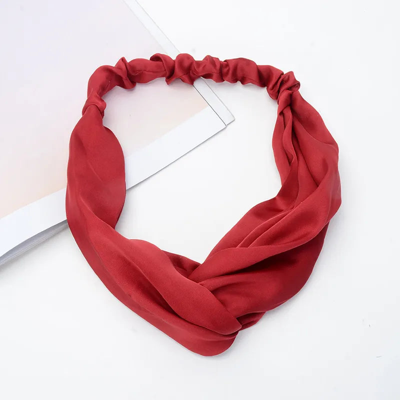 Women'S Basic Simple Style Solid Color Cloth Hair Band