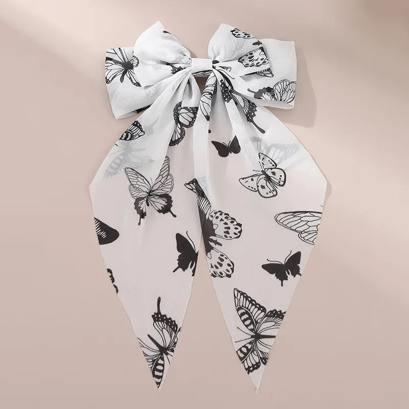 Women'S Beach Sweet Simple Style Butterfly Alloy Cloth Printing Hair Clip