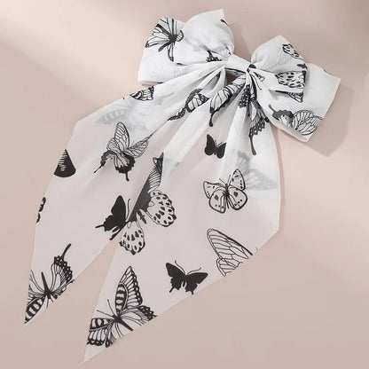 Women'S Beach Sweet Simple Style Butterfly Alloy Cloth Printing Hair Clip