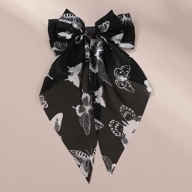 Women'S Beach Sweet Simple Style Butterfly Alloy Cloth Printing Hair Clip