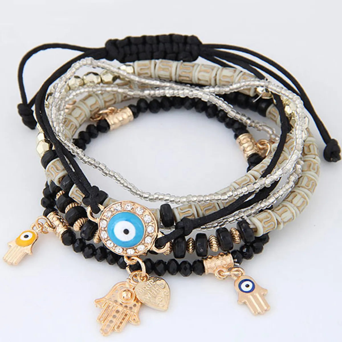 Bohemian Devil'S Eye Hand Beaded Spandex Handmade Beads Bracelets