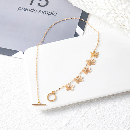 Women's Butterfly Shape Pendant Clavicle Chain Fashion Necklace