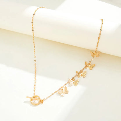 Women's Butterfly Shape Pendant Clavicle Chain Fashion Necklace