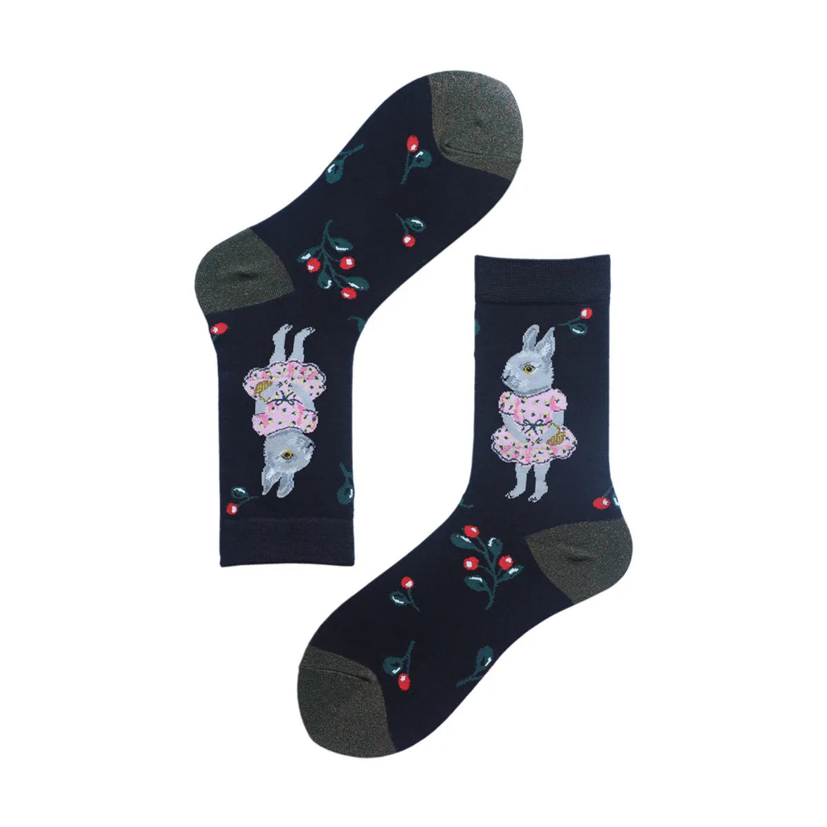 Women'S Cartoon Style Animal Color Block Cotton Ankle Socks