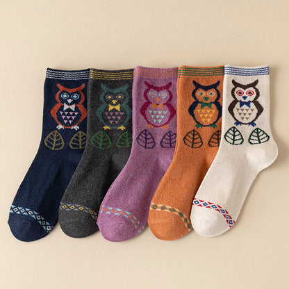 Women'S Cartoon Style Animal Color Block Cotton Blend Polyester Crew Socks 1 Pair