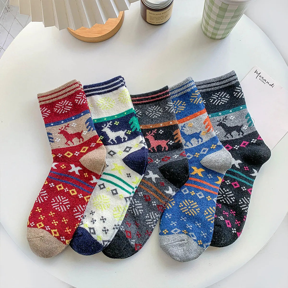 Women'S Cartoon Style Animal Color Block Cotton Blend Polyester Crew Socks 1 Pair