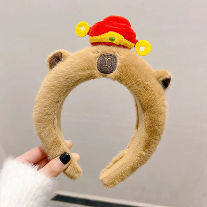 Women'S Cartoon Style Animal Plush Hair Band