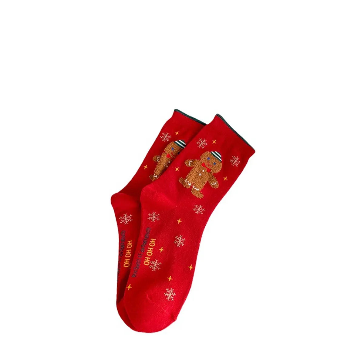 Women'S Cartoon Style Christmas Tree Santa Claus Snowman Cotton Crew Socks A Pair