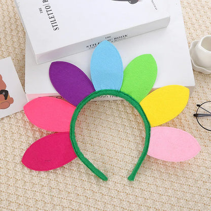 Women'S Cartoon Style Color Block Cloth Braid Hair Band