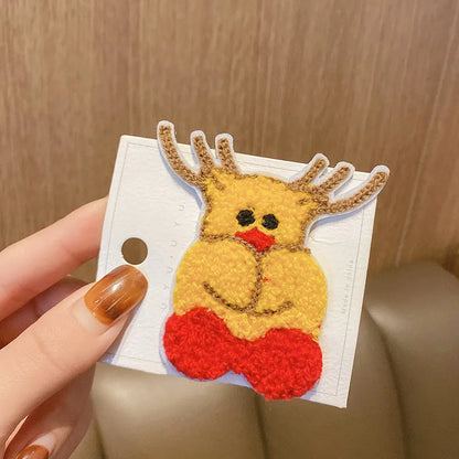 Women'S Cartoon Style Color Block Cloth Hair Clip