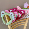 Women'S Cartoon Style Cute Bear Flower Antlers Plush Handmade Hair Band