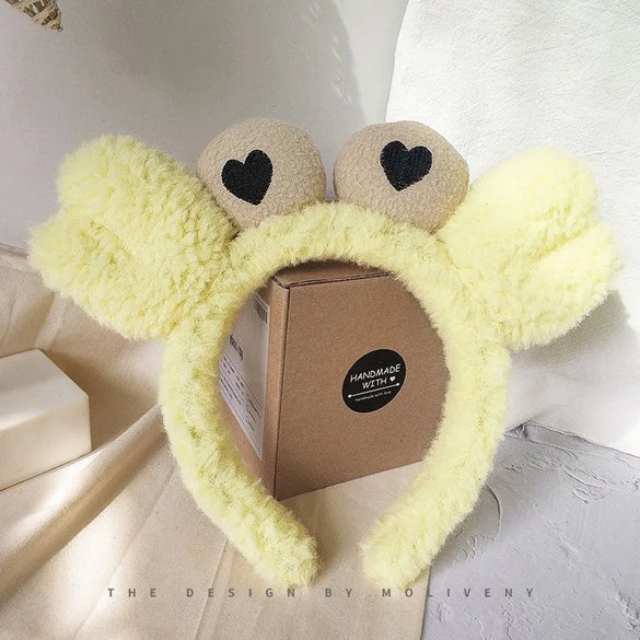 Women'S Cartoon Style Cute Bear Flower Antlers Plush Handmade Hair Band