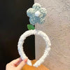 Women'S Cartoon Style Cute Bear Flower Antlers Plush Handmade Hair Band