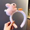 Women'S Cartoon Style Cute Bear Flower Antlers Plush Handmade Hair Band