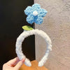 Women'S Cartoon Style Cute Bear Flower Antlers Plush Handmade Hair Band