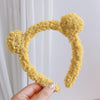 Women'S Cartoon Style Cute Bear Flower Antlers Plush Handmade Hair Band