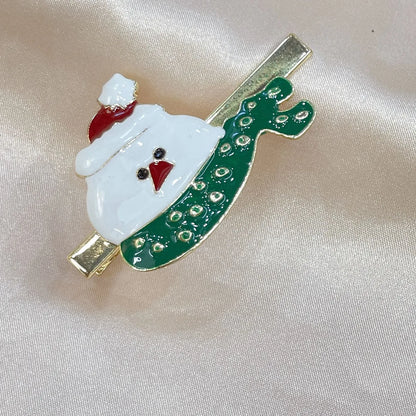 Women'S Cartoon Style Cute Christmas Hat Christmas Tree Santa Claus Metal Hair Clip