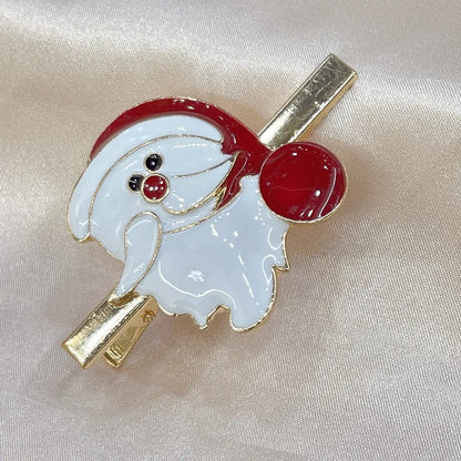 Women'S Cartoon Style Cute Christmas Hat Christmas Tree Santa Claus Metal Hair Clip