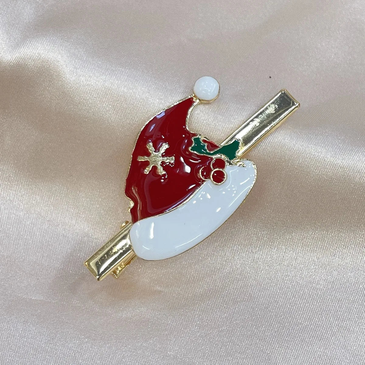 Women'S Cartoon Style Cute Christmas Hat Christmas Tree Santa Claus Metal Hair Clip