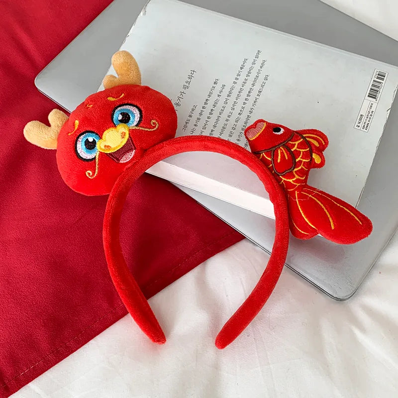 Women'S Cartoon Style Cute Fish Dragon Fabric Hair Band