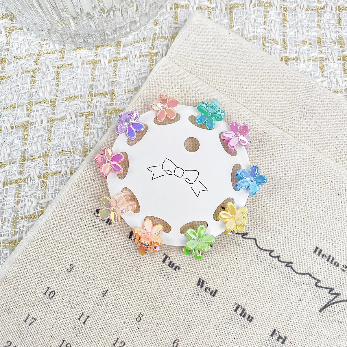 Women'S Cartoon Style Flower Plastic Patchwork Hair Clip