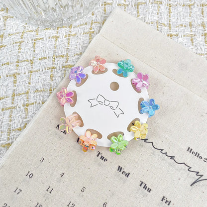 Women'S Cartoon Style Flower Plastic Patchwork Hair Clip