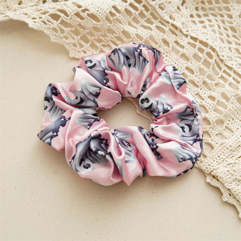 Women'S Cartoon Style Printing Cloth Satin Large Intestine Hair Ring Hair Tie