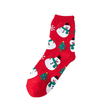 Women'S Cartoon Style Santa Claus Gingerbread Cotton Crew Socks