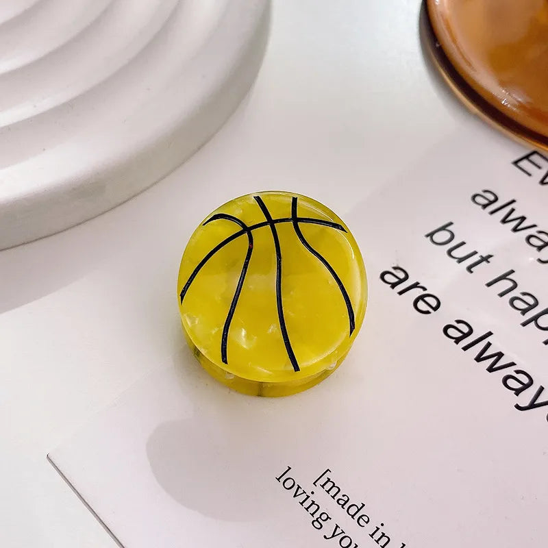 Women'S Cartoon Style Sweet Fruit Basketball Football Acetic Acid Sheets Hair Clip