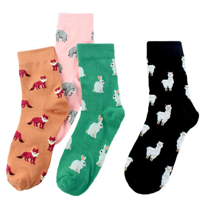 Women'S Casual Cartoon Cotton Jacquard Ankle Socks A Pair