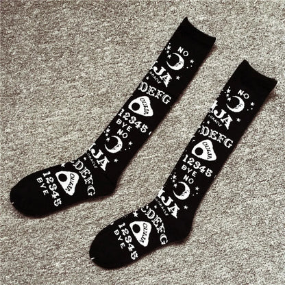 Women'S Casual Cartoon Letter Cotton Blending Crew Socks A Pair