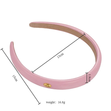 Women'S Casual Cute Classic Style C Shape Letter Leather Hair Band