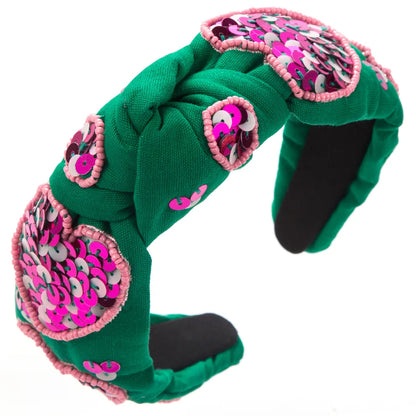 Women'S Casual Cute Sweet Letter Cloth Patchwork Hair Band