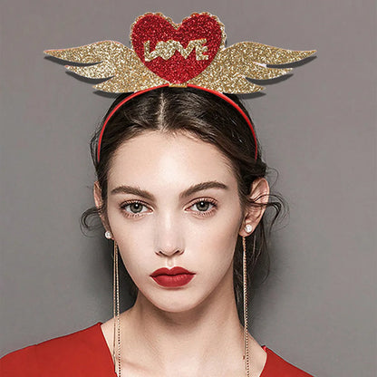 Women'S Casual Cute Vacation Heart Shape Synthetics Metal Party Headpieces