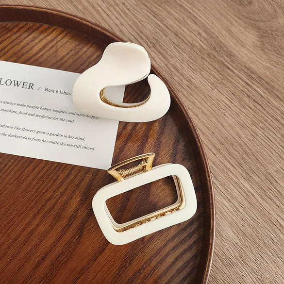 Women'S Casual Elegant Geometric Alloy Acetic Acid Sheets Hair Claws