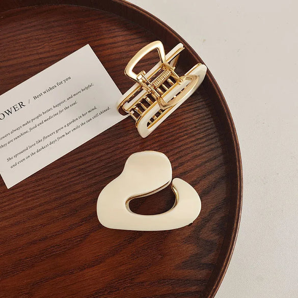 Women'S Casual Elegant Geometric Alloy Acetic Acid Sheets Hair Claws