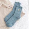 Women'S Casual Heart Shape Coral Fleece Crew Socks