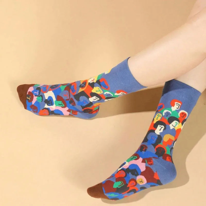 Women'S Casual Hip-Hop Cartoon Polyester Crew Socks A Pair